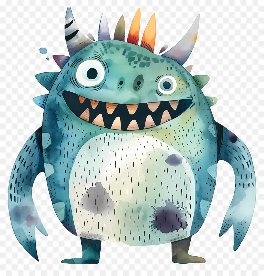 De Dibujos Animados Monstruo，Monstruo Azul PNG