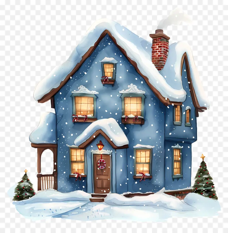 Casa De Invierno De Navidad，La Navidad PNG