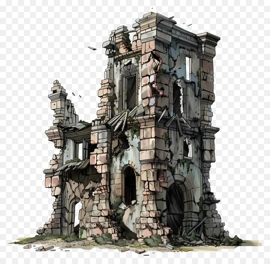 Ruinas，Edificio Abandonado PNG