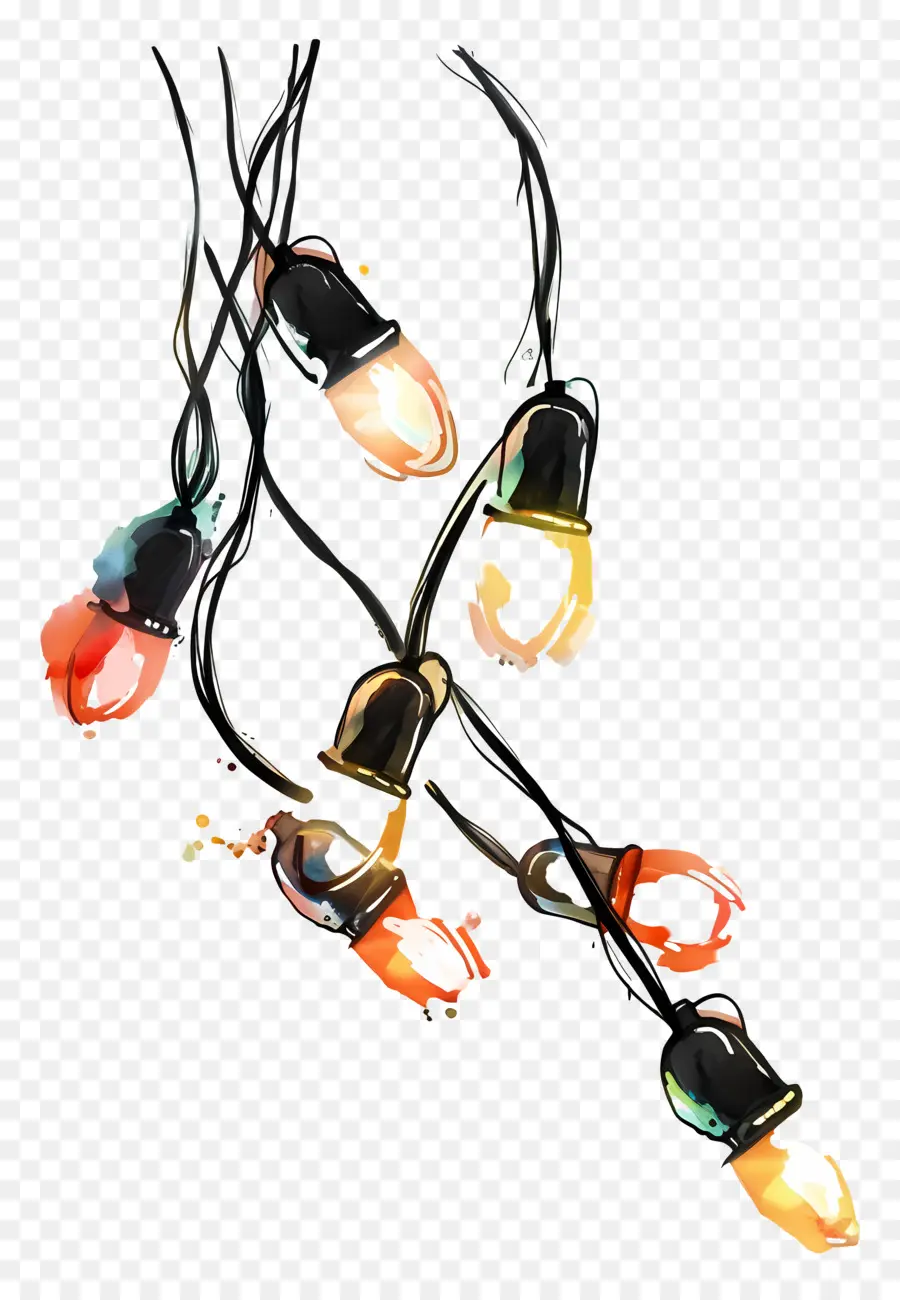 Luces De Navidad，Multicolor PNG