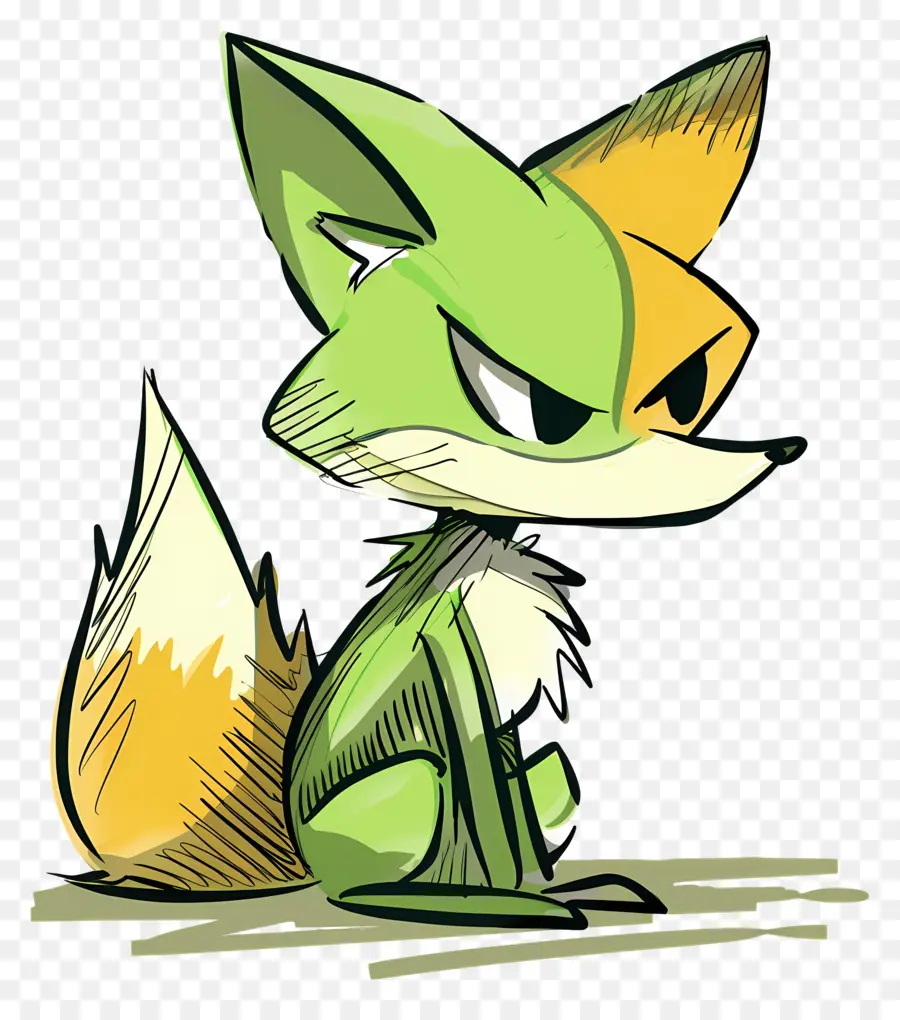 De Dibujos Animados De Fox，Verde Fox PNG