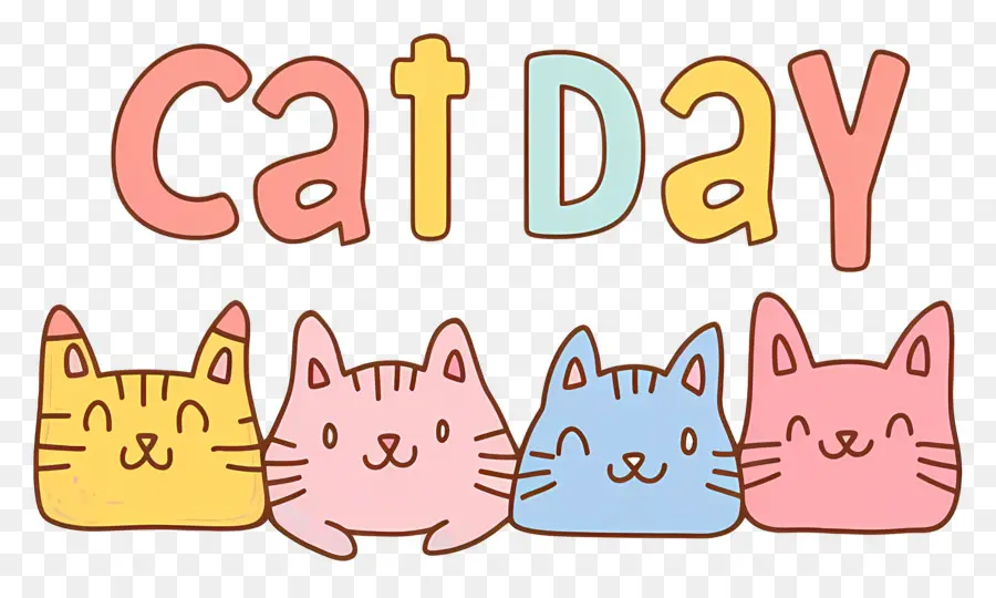 Internacional Del Gato Del Día，De Dibujos Animados De Gatos PNG