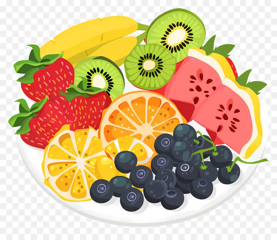 Plato De Fruta，Plato De Frutas PNG