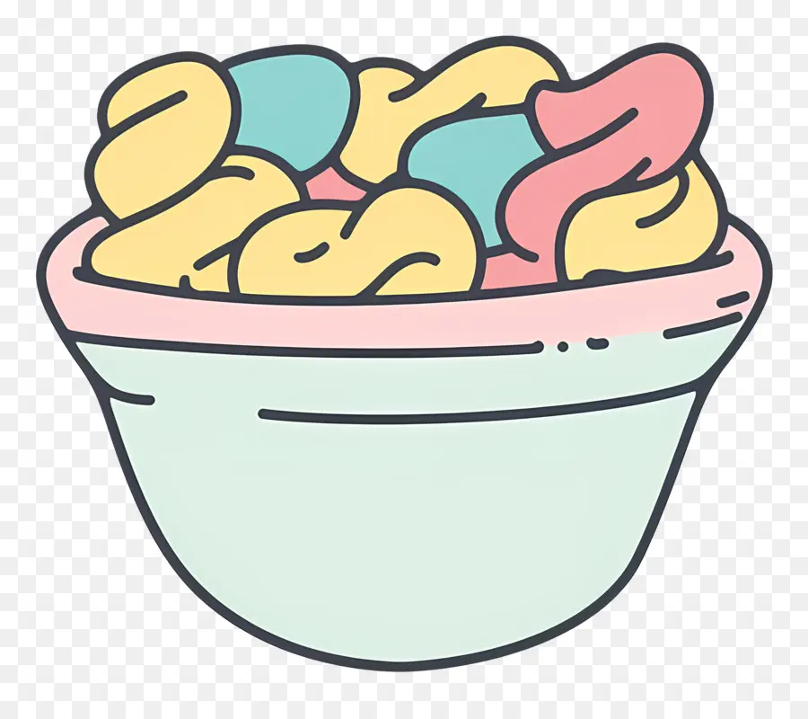 Cuenco De Pasta，Cereal Colorido PNG