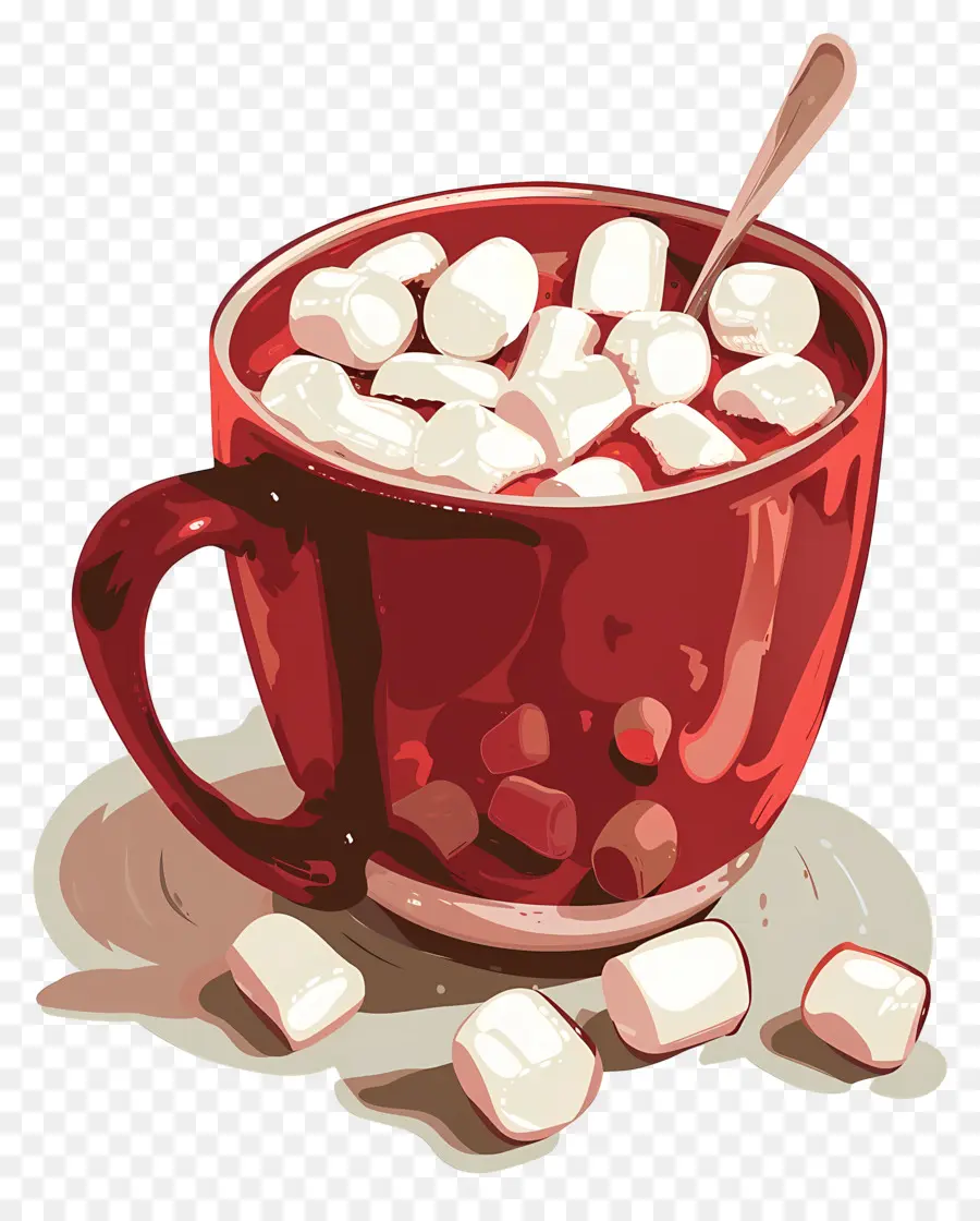 Chocolate Caliente，Malvaviscos PNG