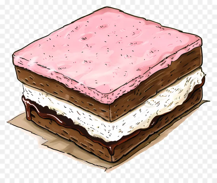 Sandwich De Helado，Pastel De Helado PNG