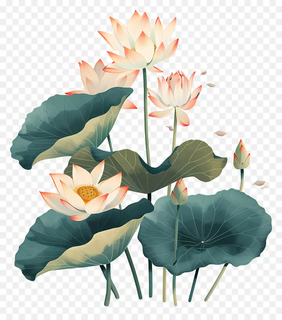 Las Flores De Loto，Flores De Loto Rosa PNG