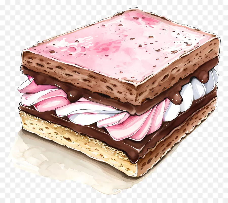 Sandwich De Helado，Pastel De Chocolate PNG