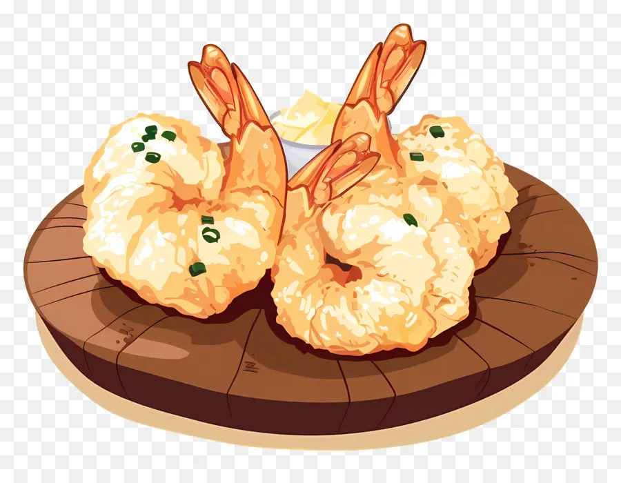 Tempura，Arroz Frito Con Camarones PNG