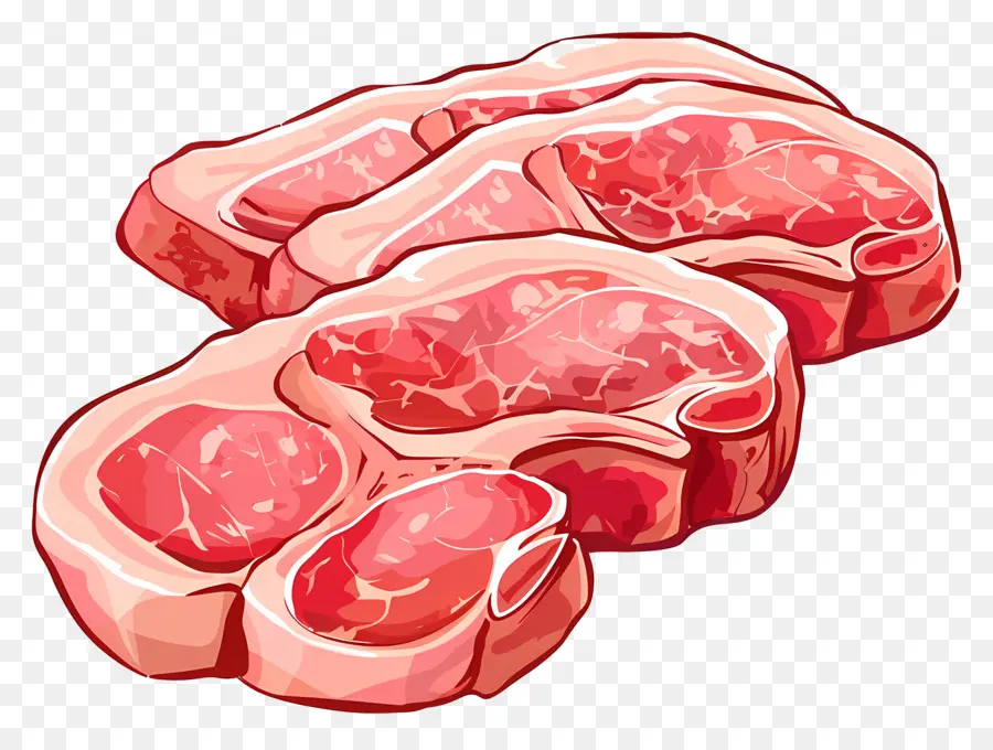 Chuletas De Cerdo，Carne De Res Cruda PNG