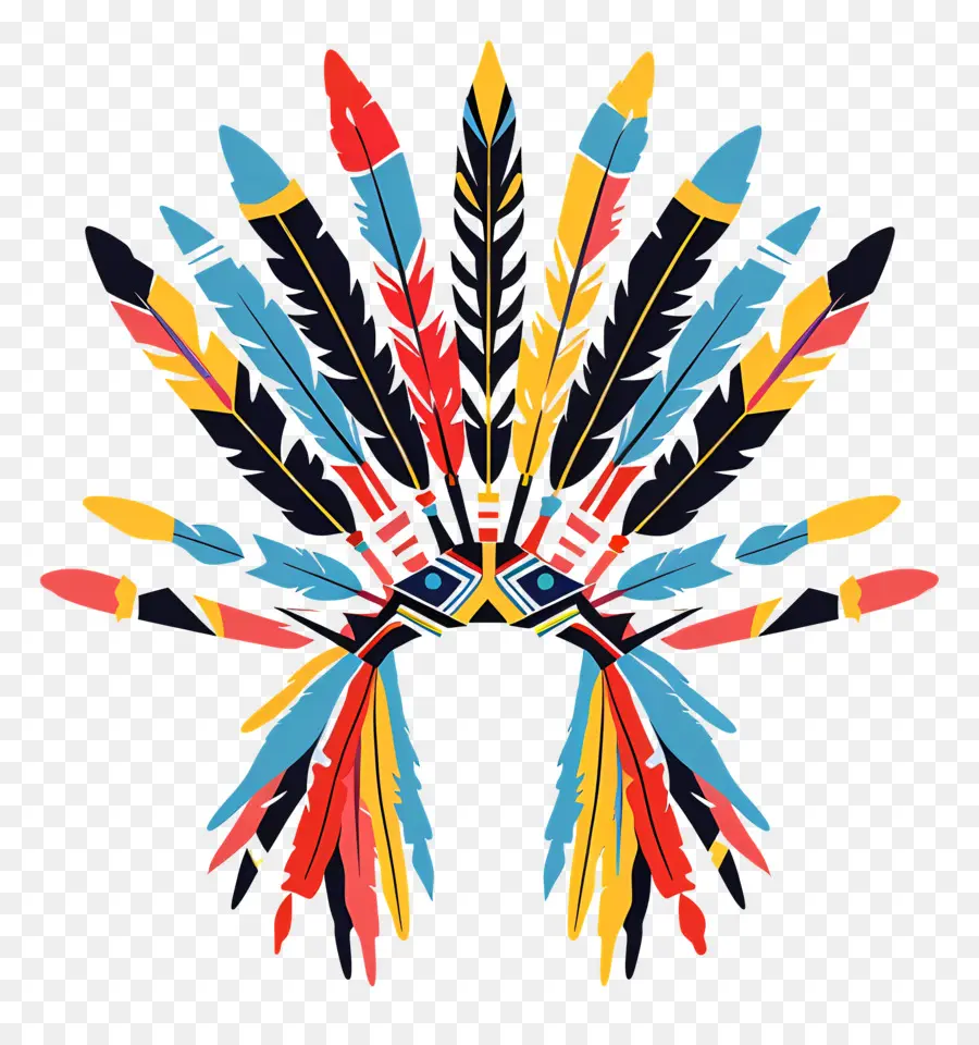 Tocado Tribal，Tocado De Plumas PNG