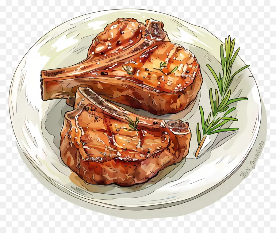 Chuletas De Cerdo，La Cocina PNG