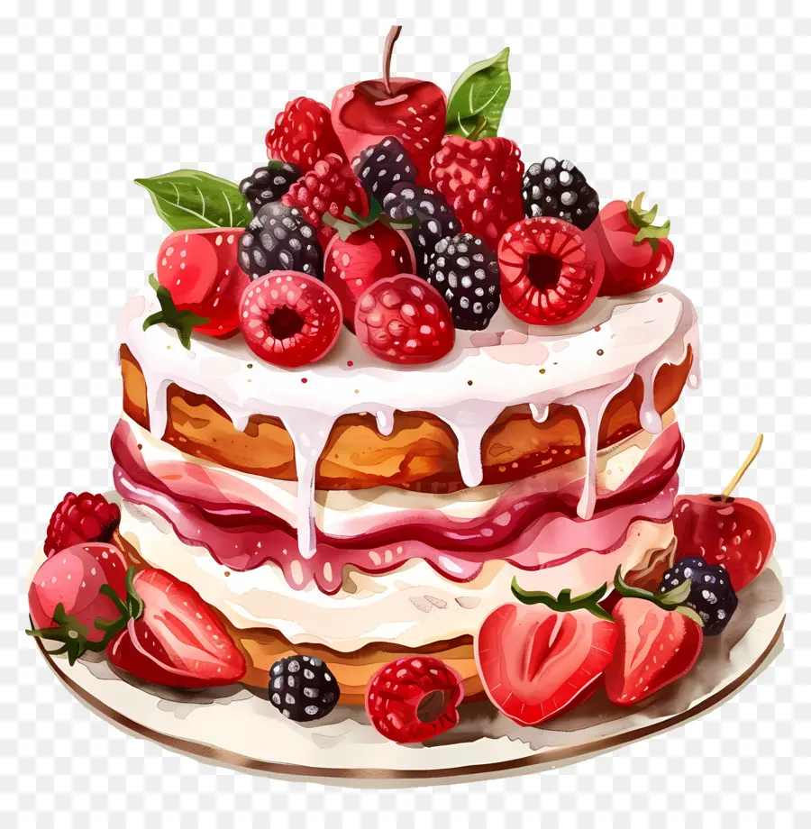 Pastel，Tarta De Fresas PNG