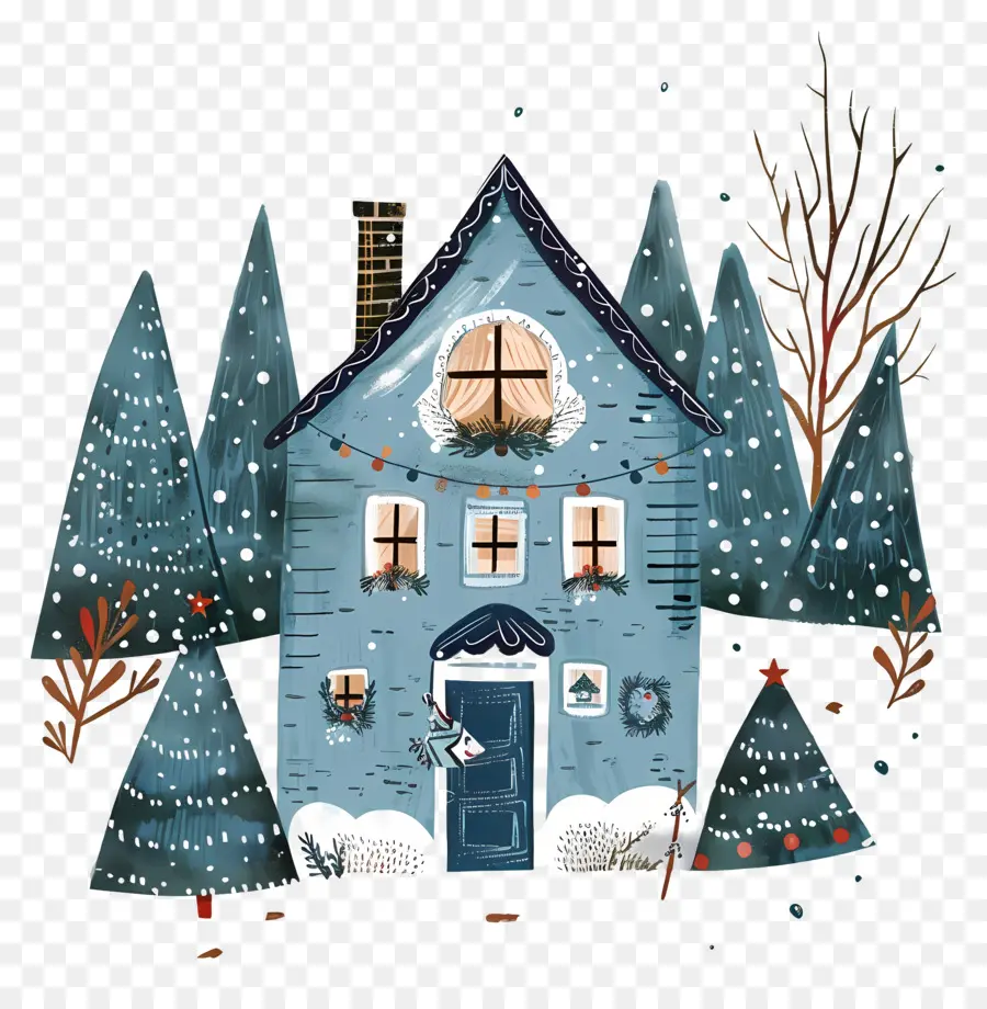 Casa De Invierno De Navidad，Casa De Invierno PNG