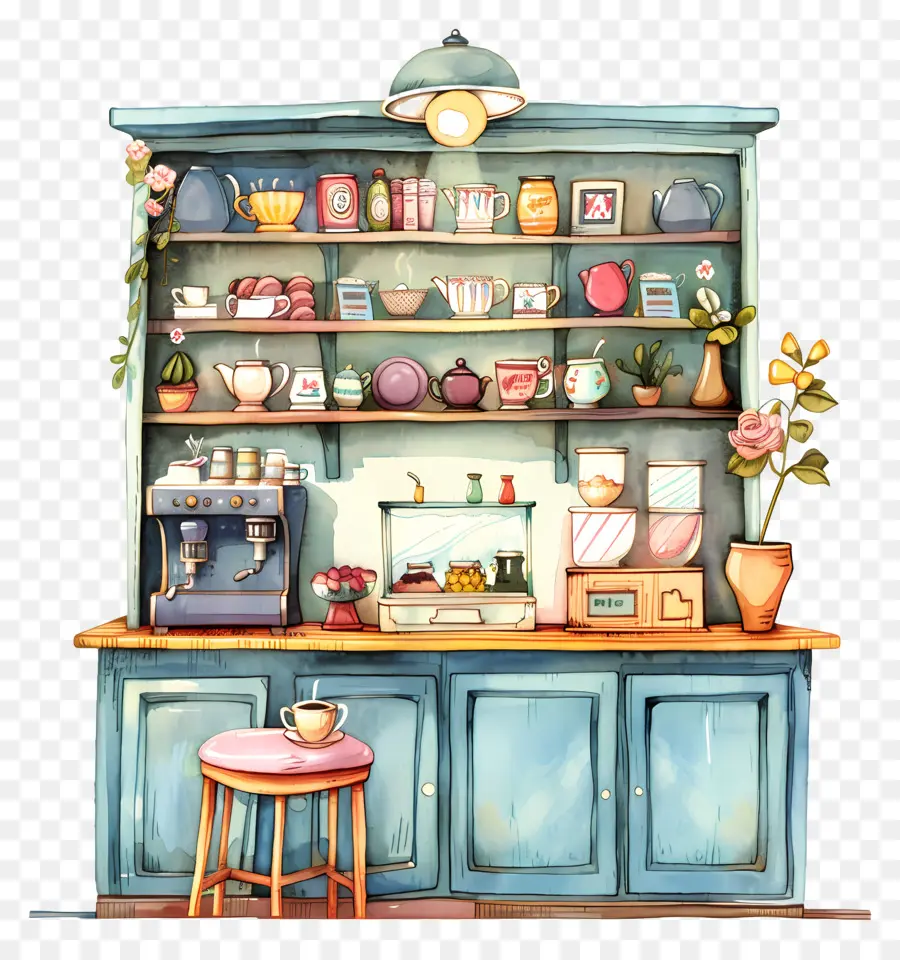 Cafe，La Decoración De La Cocina PNG