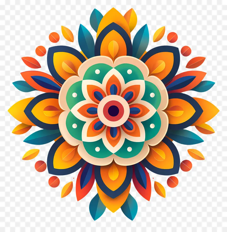 Onam Pookalam，Diseño Floral PNG