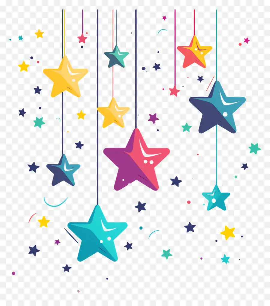 Colgante Estrellas，Decoraciones De Fiesta PNG