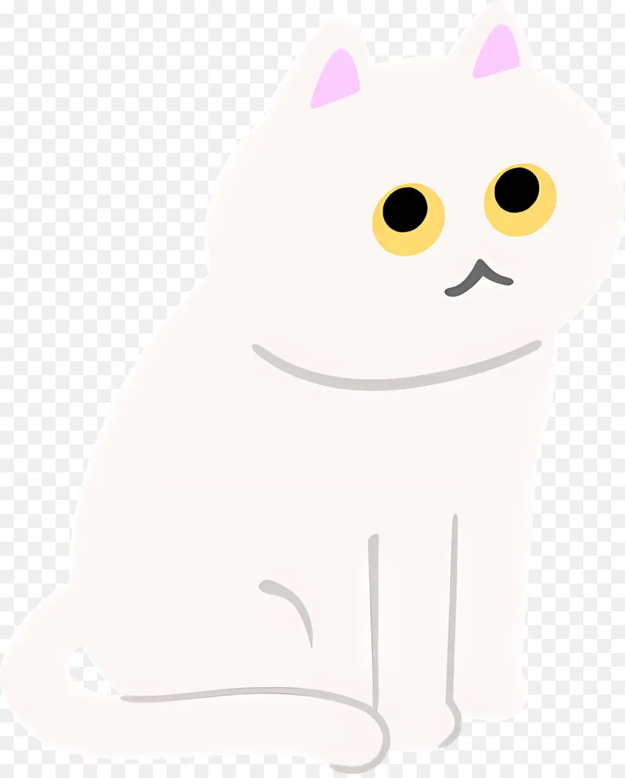 Gato De Dibujos Animados，Gato Blanco PNG