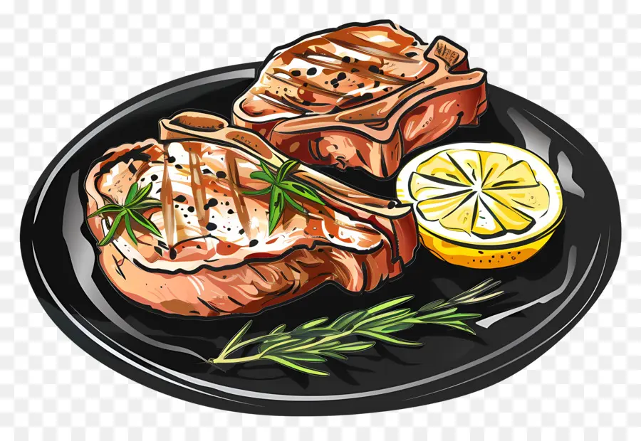 Chuletas De Cerdo，La Carne PNG