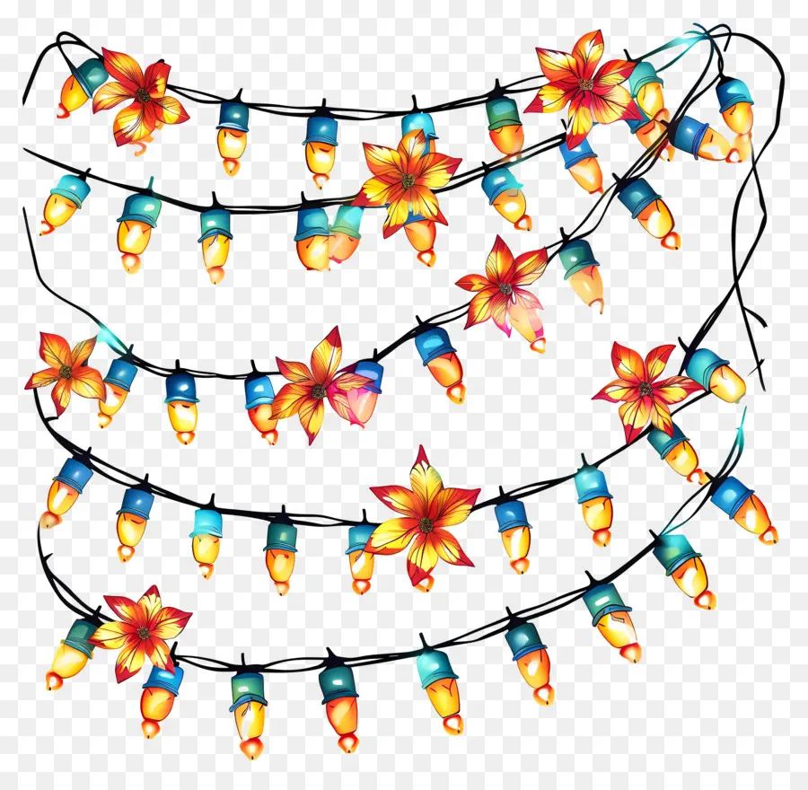 Luces De Navidad，Cadena De Luces PNG