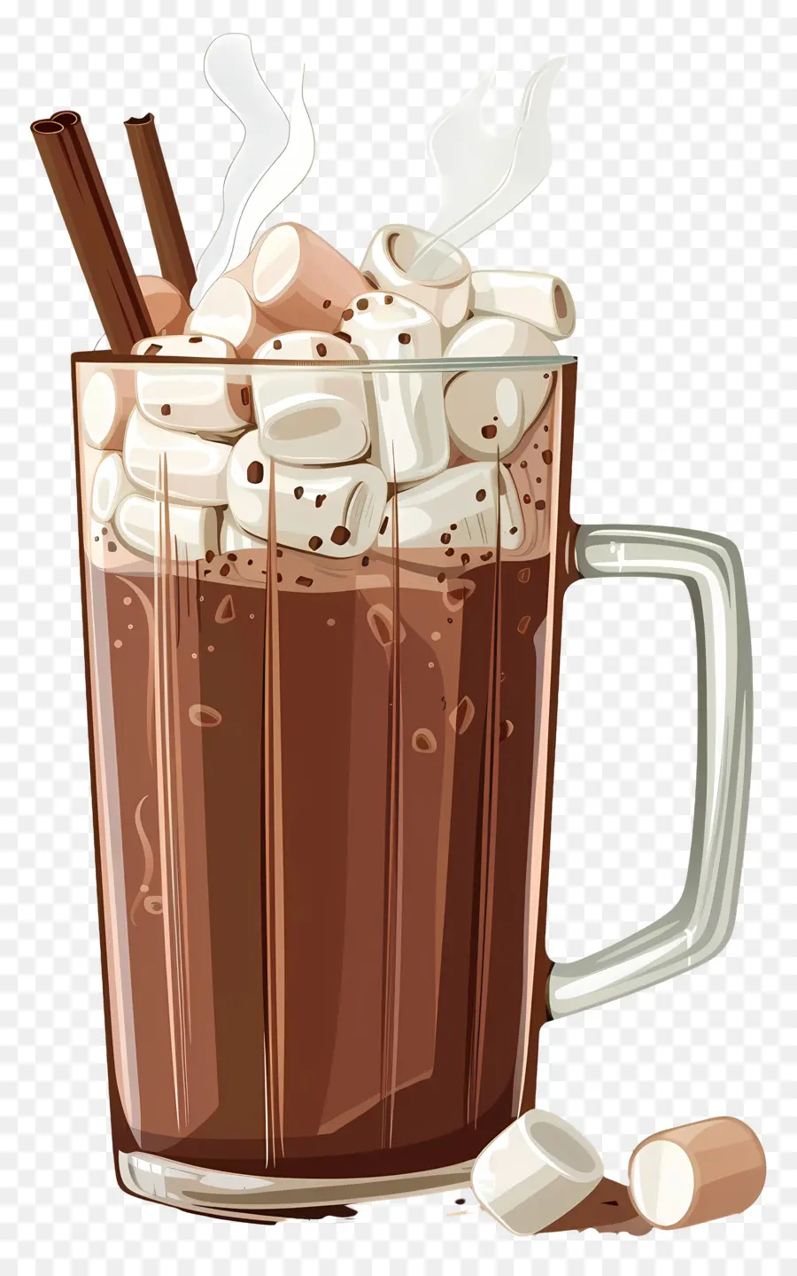 Chocolate Caliente，Malvaviscos PNG