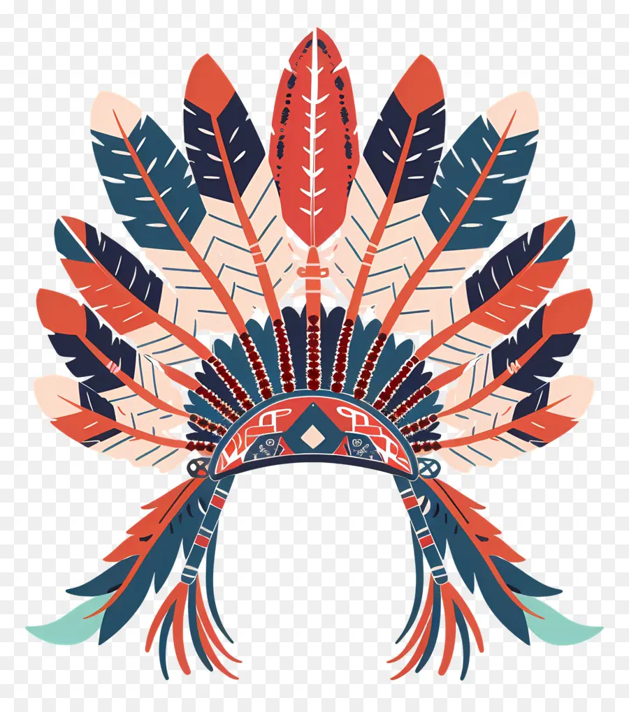 Tocado Tribal，Nativo Americano PNG