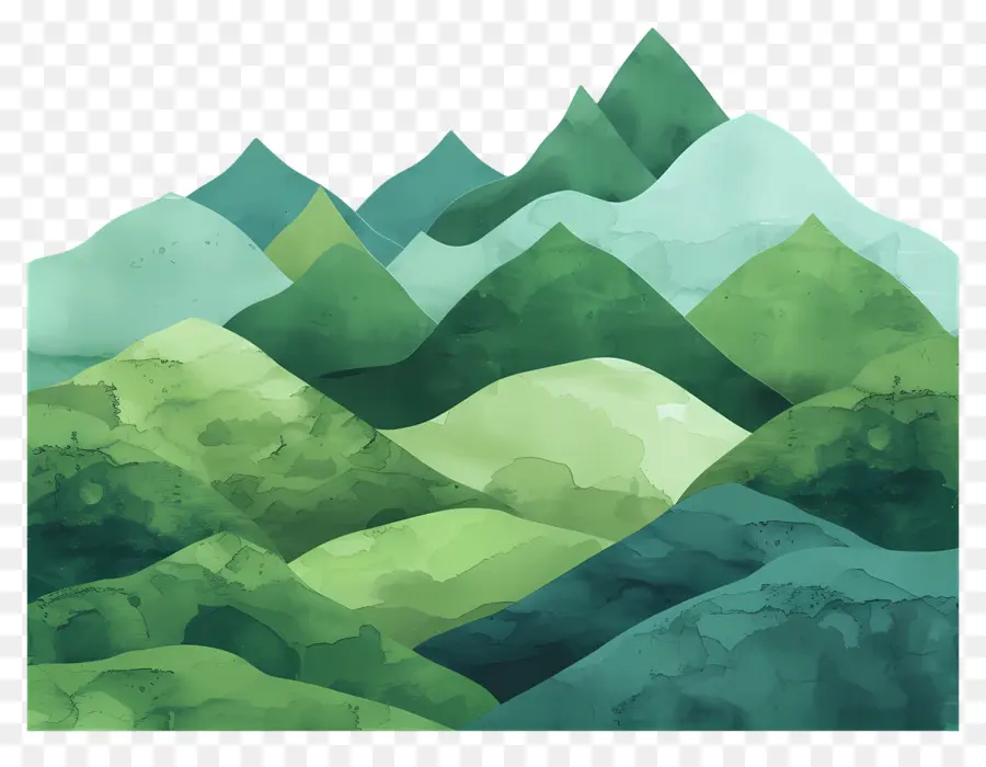 Fondo De Montañas Verdes，Montañas Verdes PNG