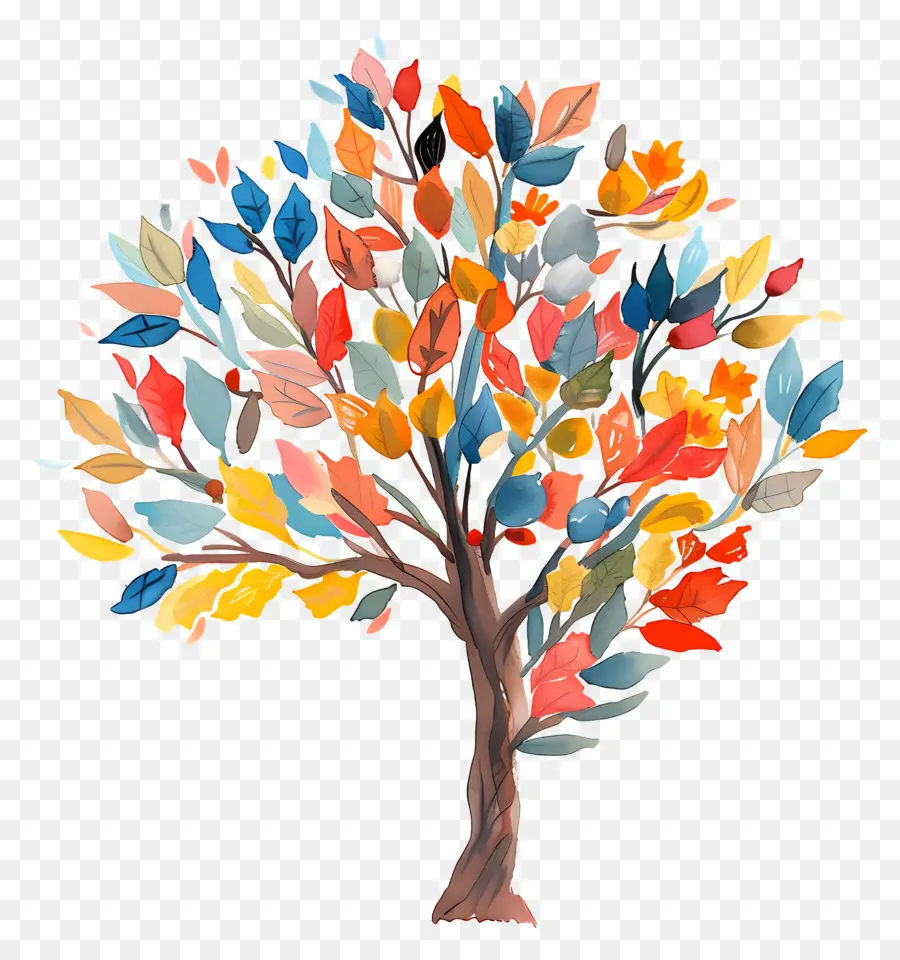 Árbol，Colorido árbol PNG