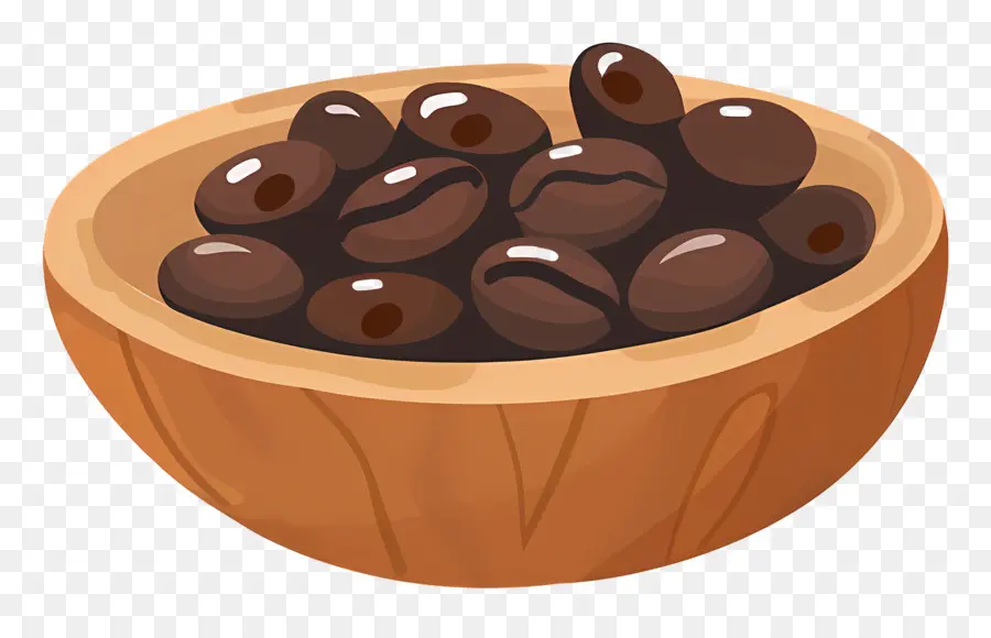 Los Granos De Café，Bolas De Chocolate Negro PNG