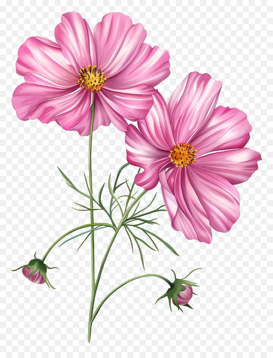 Cosmos Flor，Flores De Color Rosa PNG