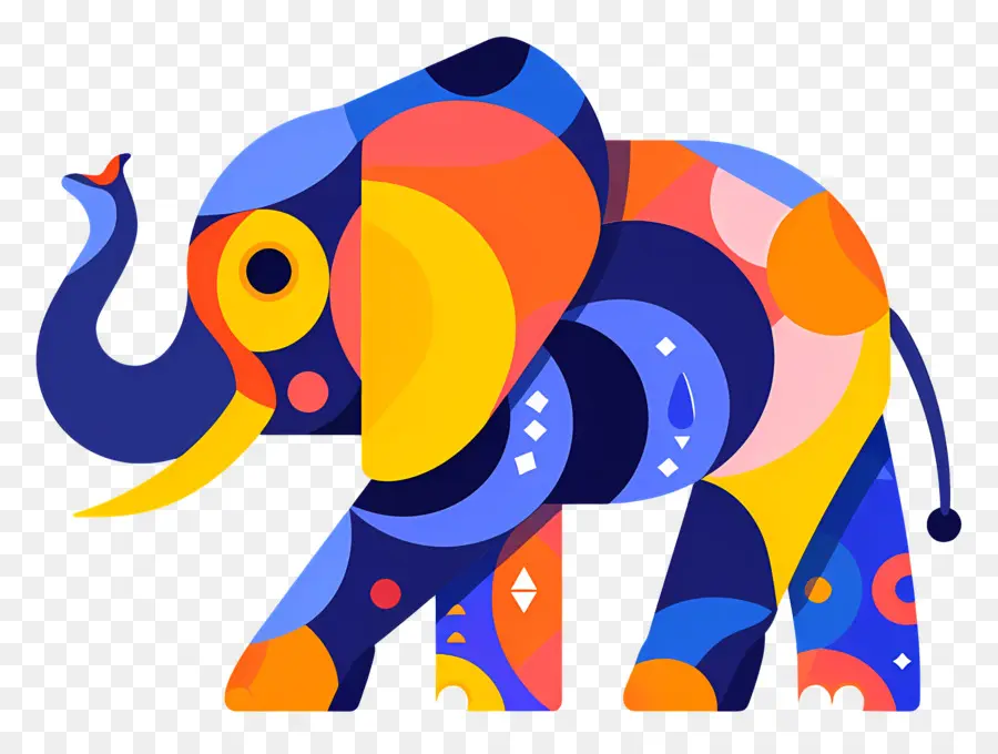 Elefante Decorado，Elefante PNG