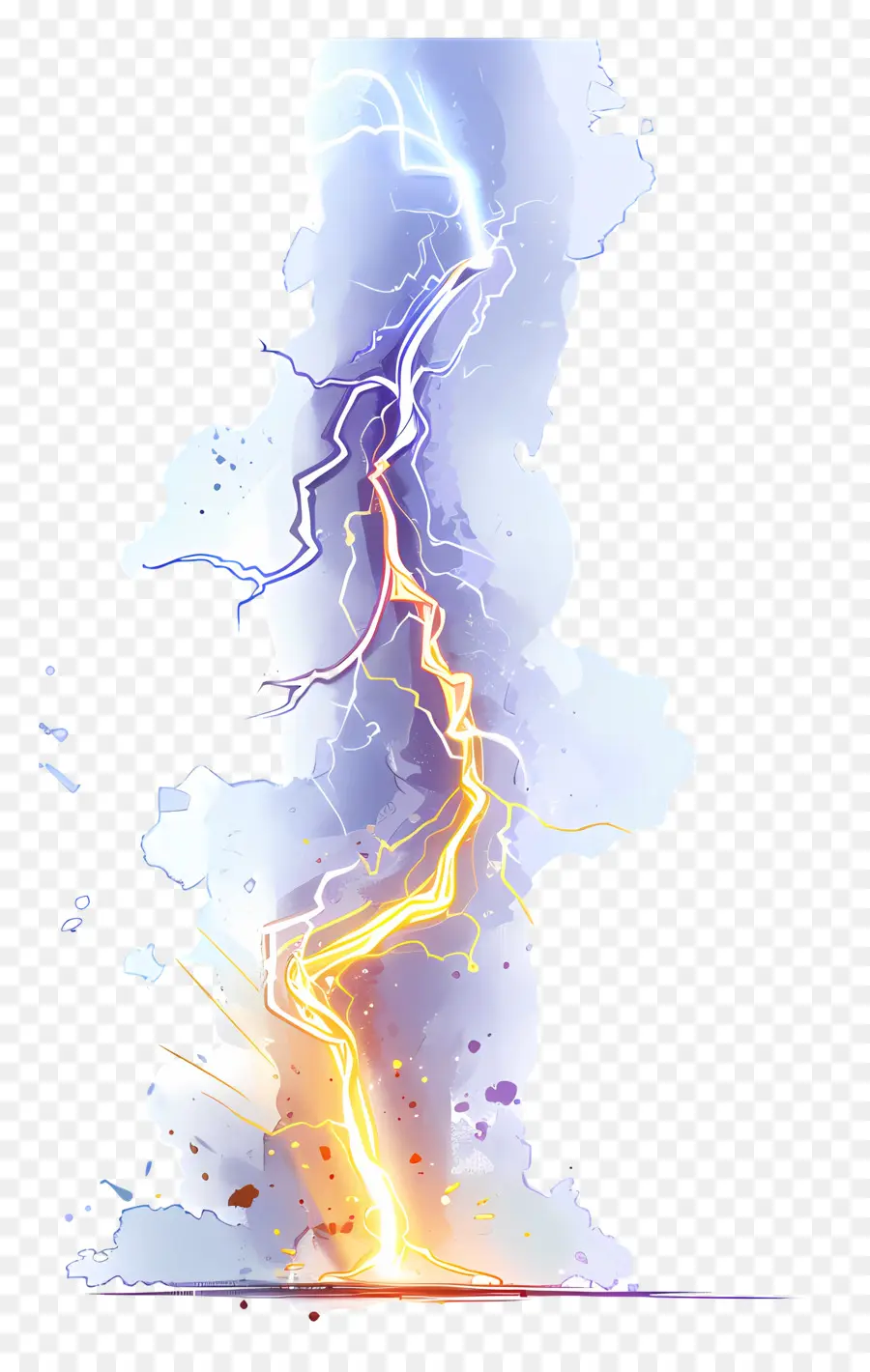 Lightning Bolt，El Azul Y El Morado PNG