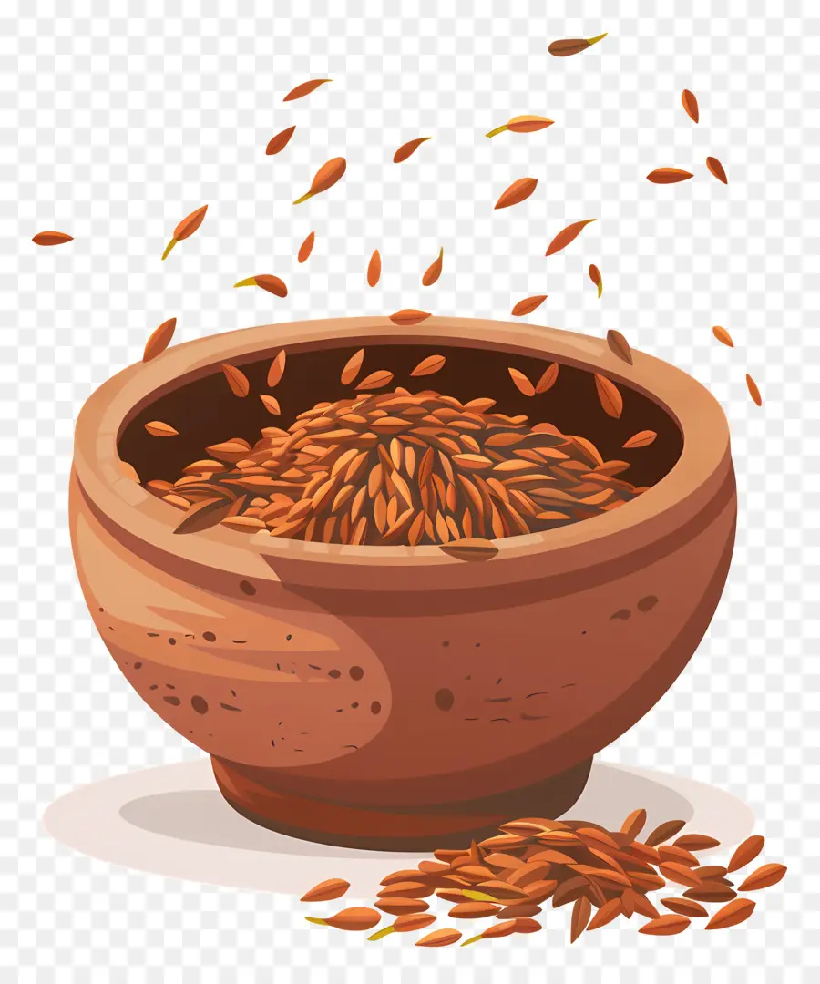 Semillas De Comino，Arroz Rojo PNG