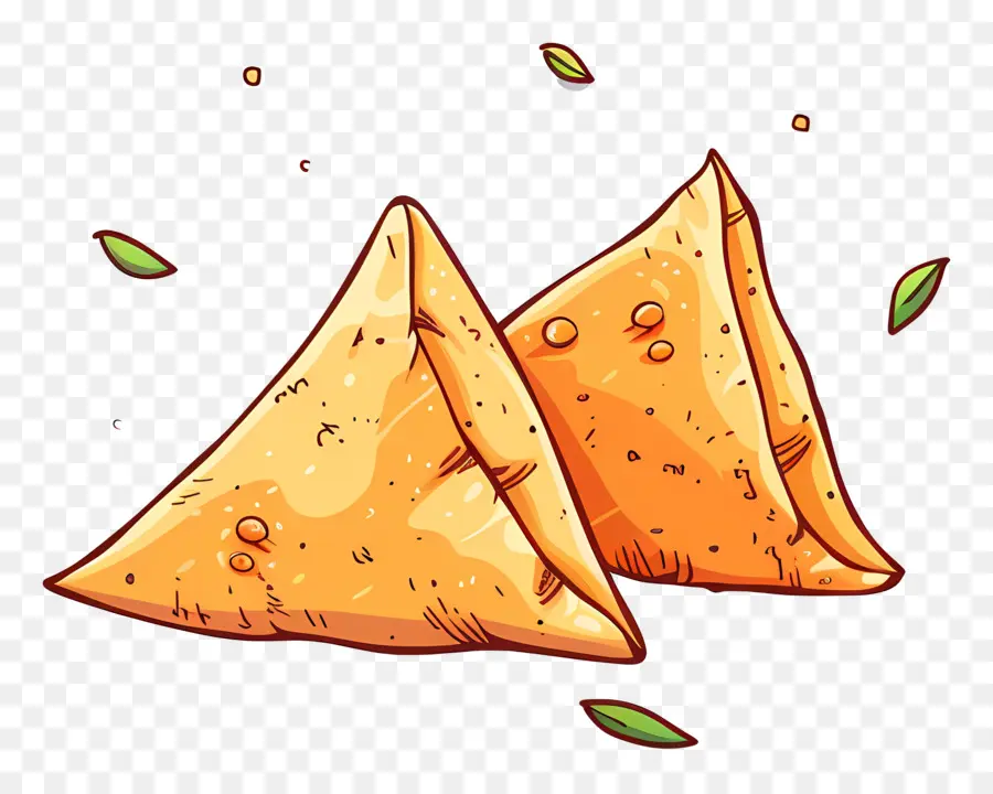 Samosas，Triángulo De Alimentos PNG