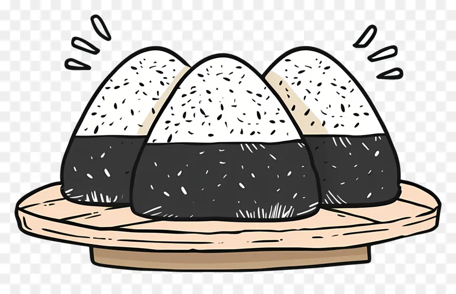 Onigiri，Bolas De Arroz De Chocolate PNG