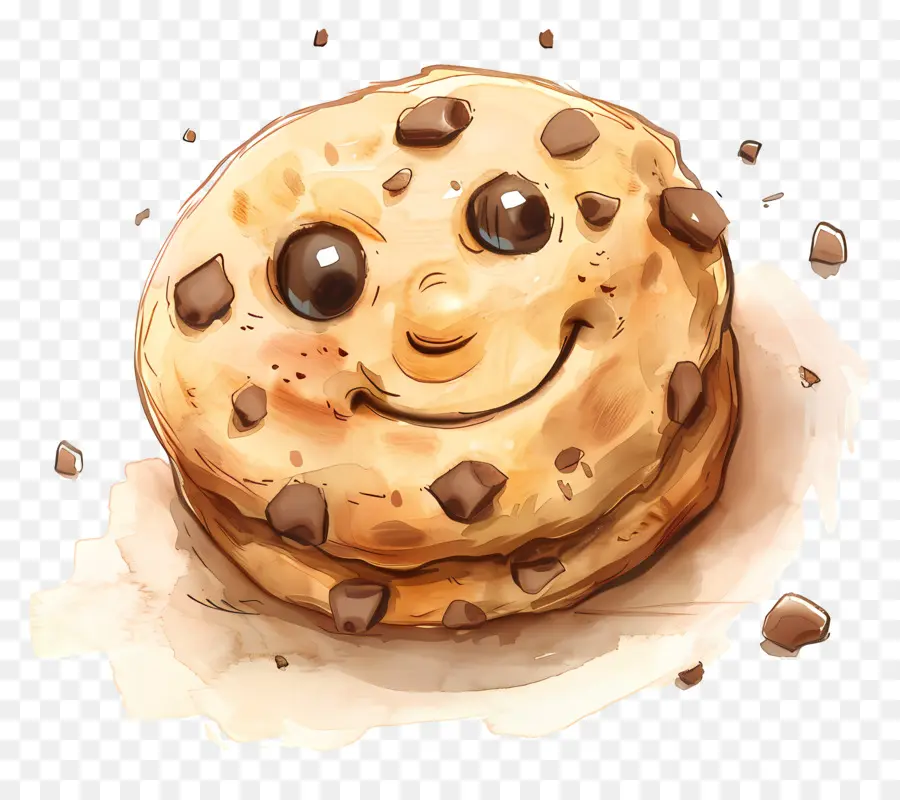 Cookie，Galletas De Chispas De Chocolate PNG