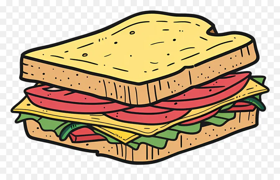 Sandwich，Sándwich De Dibujos Animados PNG