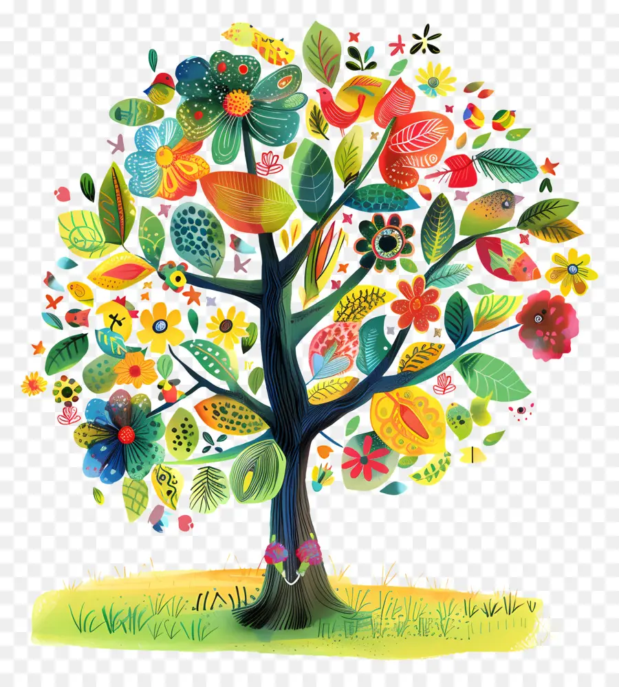 Árbol，Colorido árbol PNG