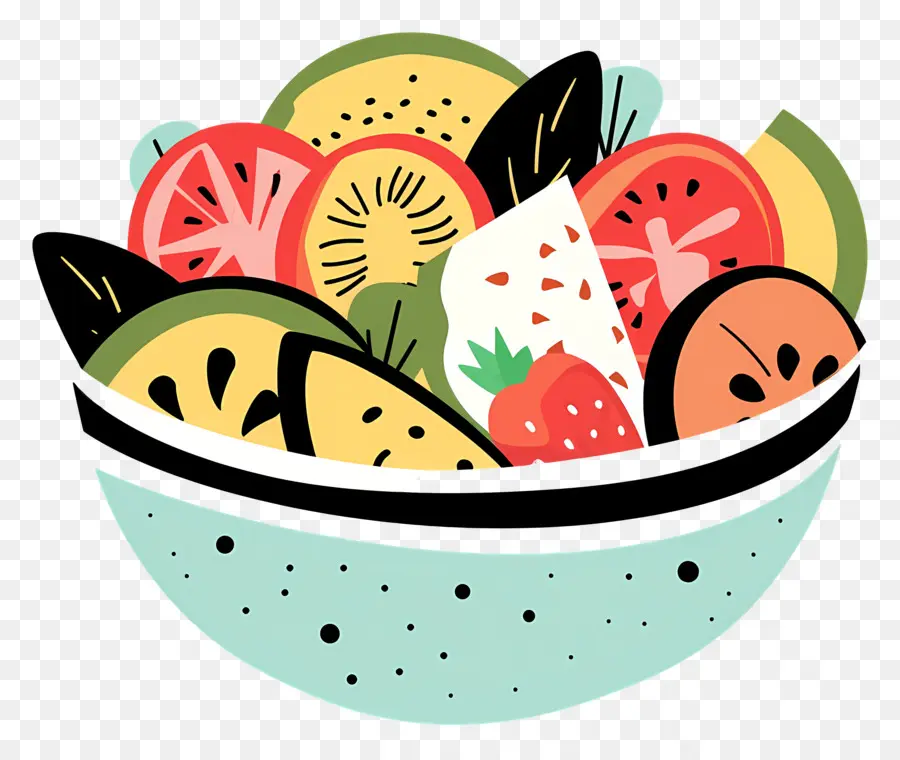 Ensalada De Verano，Tazón De Fruta PNG