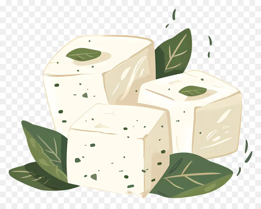 Feta Cheese，Cubos De Queso PNG