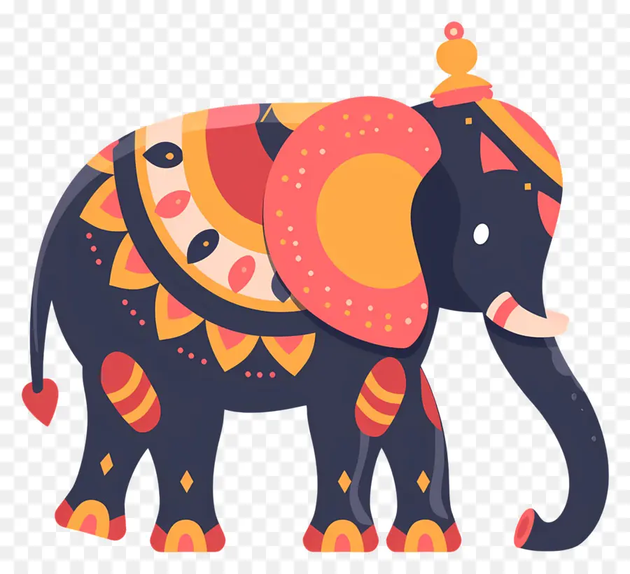 Elefante Decorado，Elefante PNG