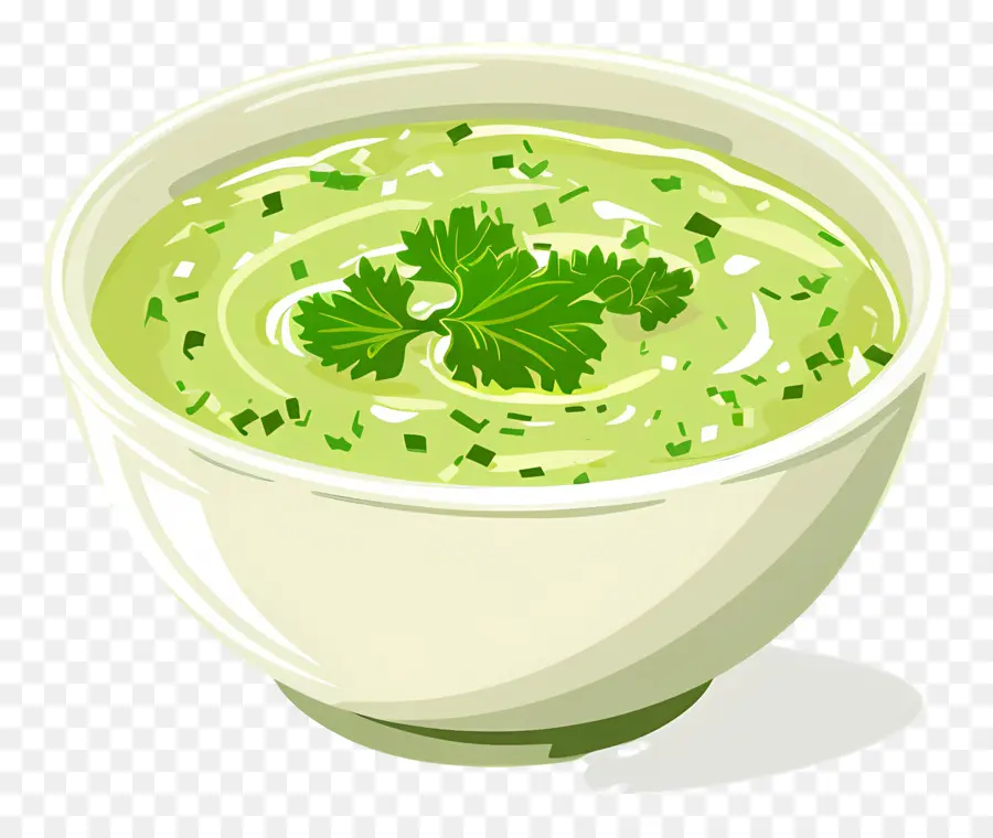 Raita Verde，Plato De Sopa PNG