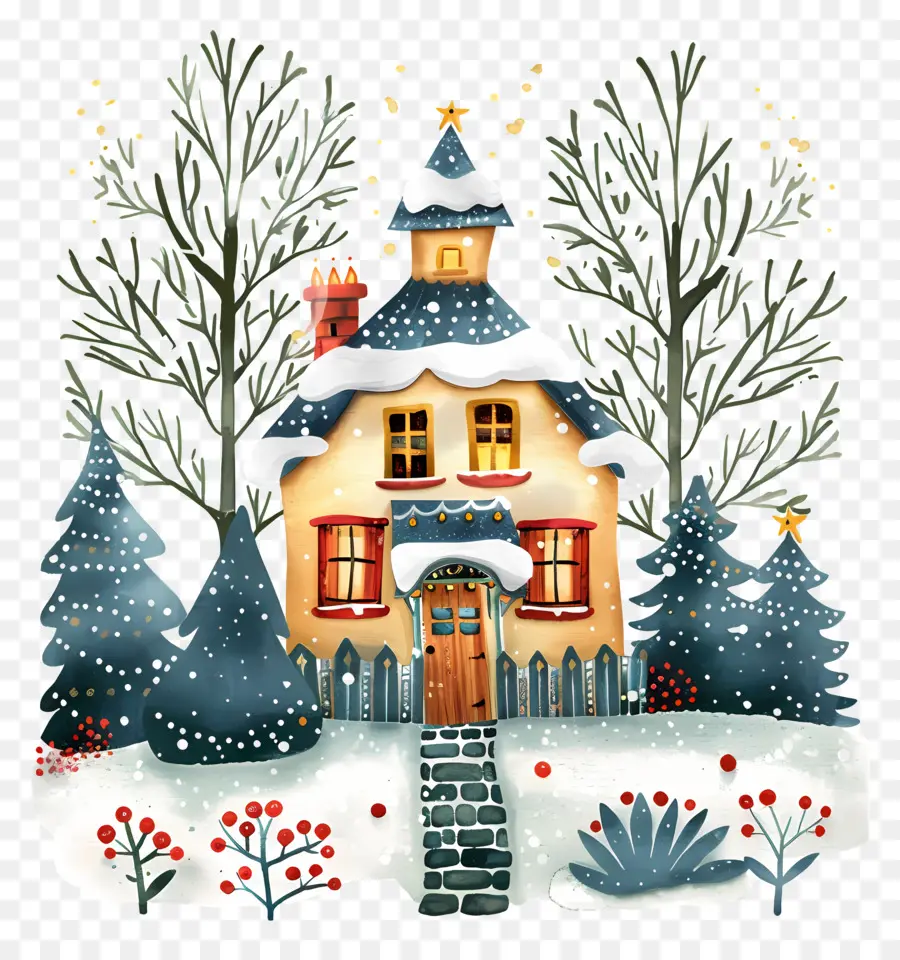 Casa De Invierno De Navidad，Casa De Invierno PNG