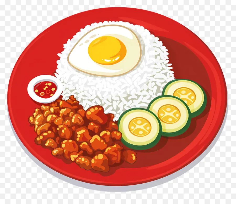 Nasi Lemak，Huevo Frito PNG