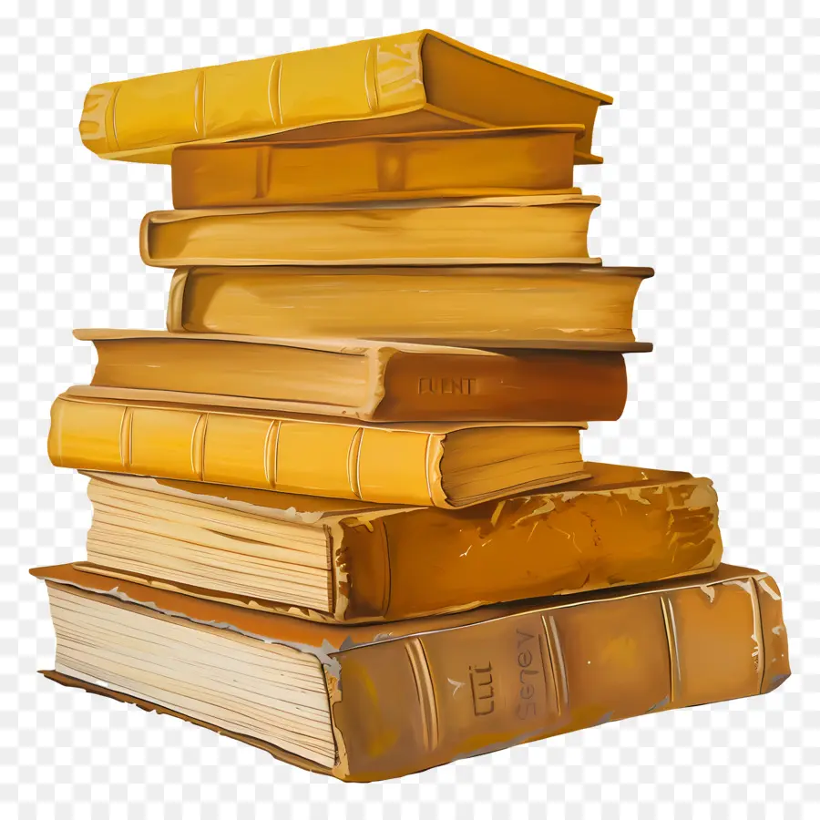 Pila De Libros，Libros Antiguos PNG