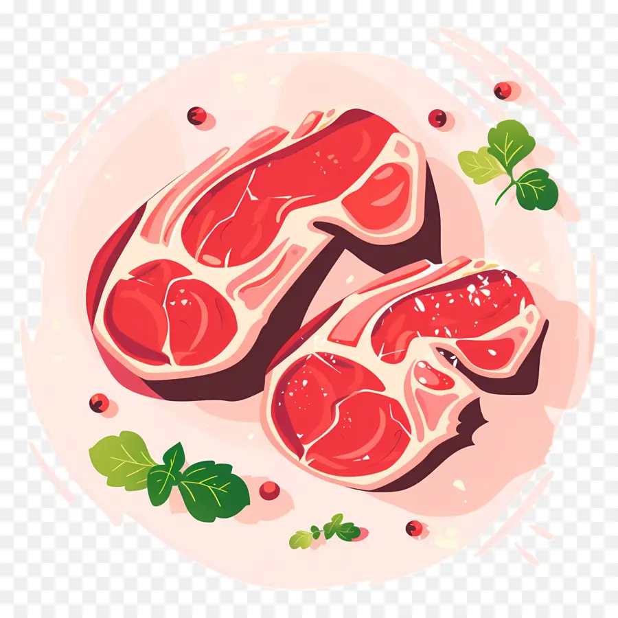 Chuletas De Cerdo，La Carne Cruda PNG