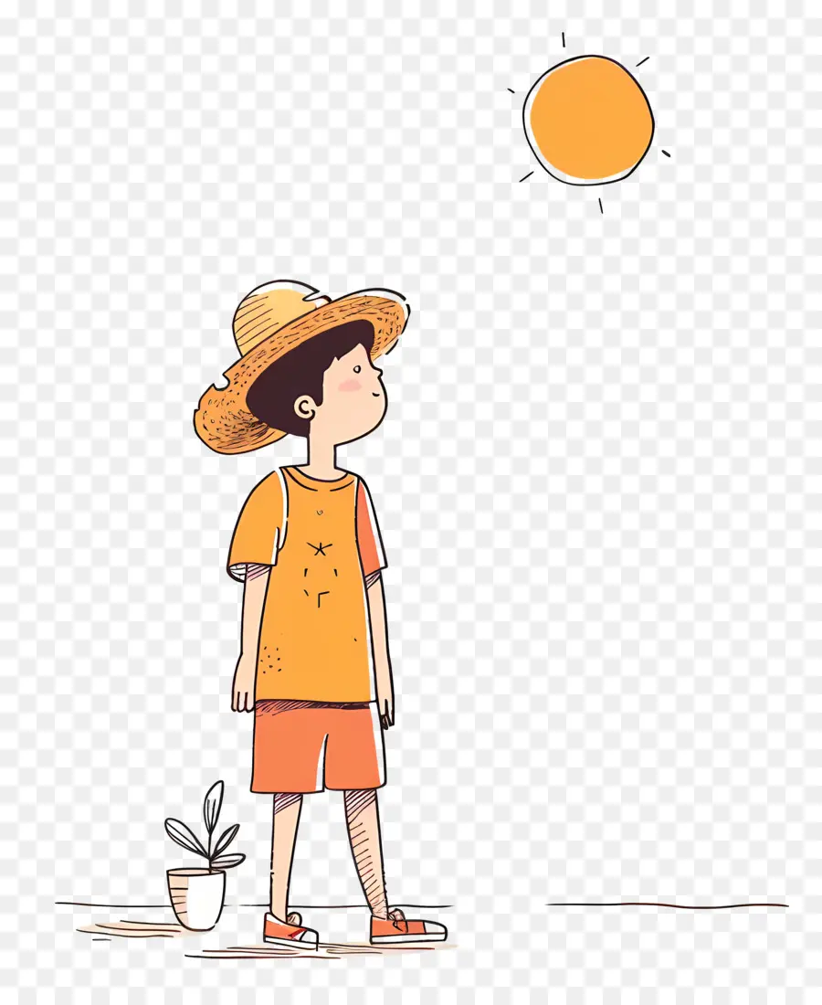 Verano Kid，Chico Joven PNG