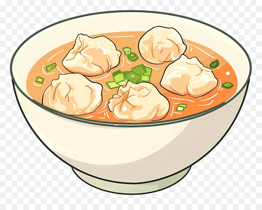 Sopa De Wonton，Sopa Caliente Y Amarga PNG