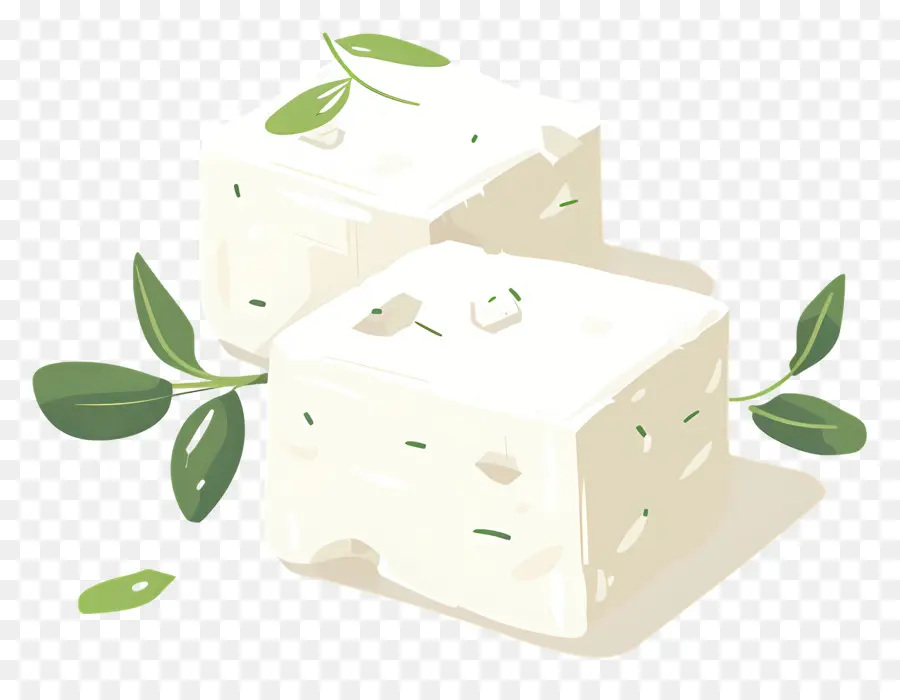 Feta Cheese，Cubitos Blancos PNG