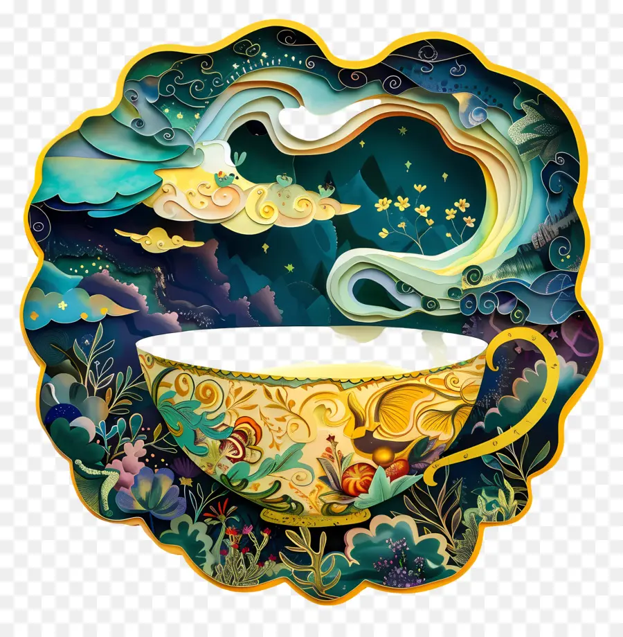 La Taza De Té，Taza De Té Y Platillo PNG